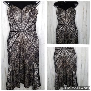 TRULY Zac Posen Mermaid Dress Black Lace Cocktail